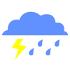 McGill Street, Montréal are Thunderstorms